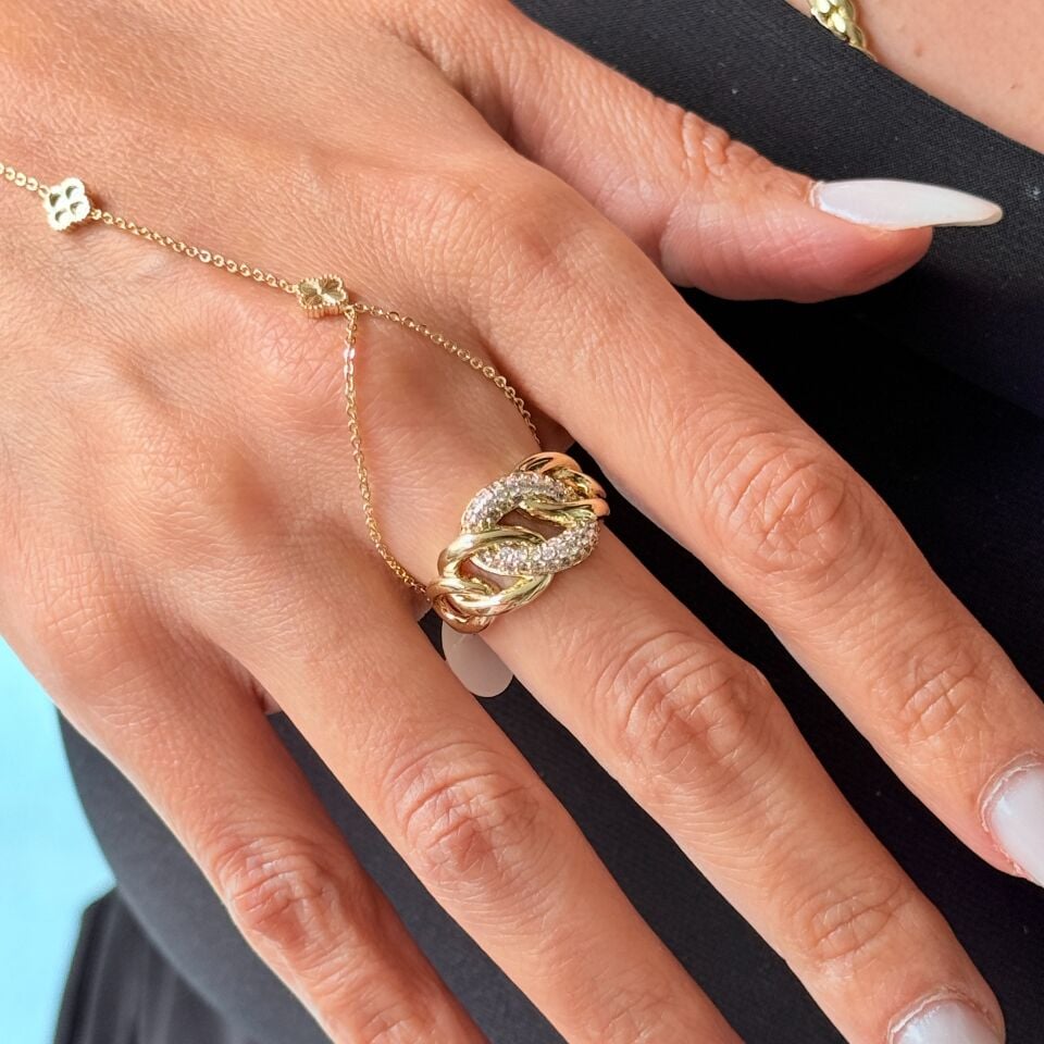 Halka Zirkon Taşlı Vip Xuping Yüzük Gold