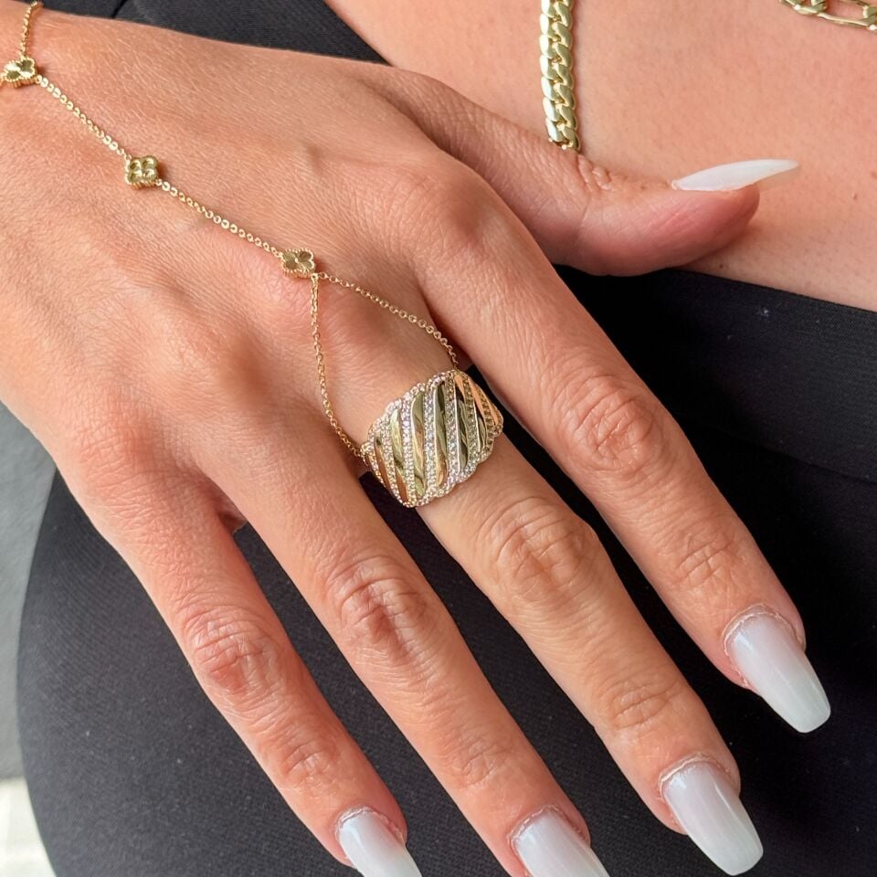 Royal Zirkon Taşlı Vip Xuping Yüzük Gold