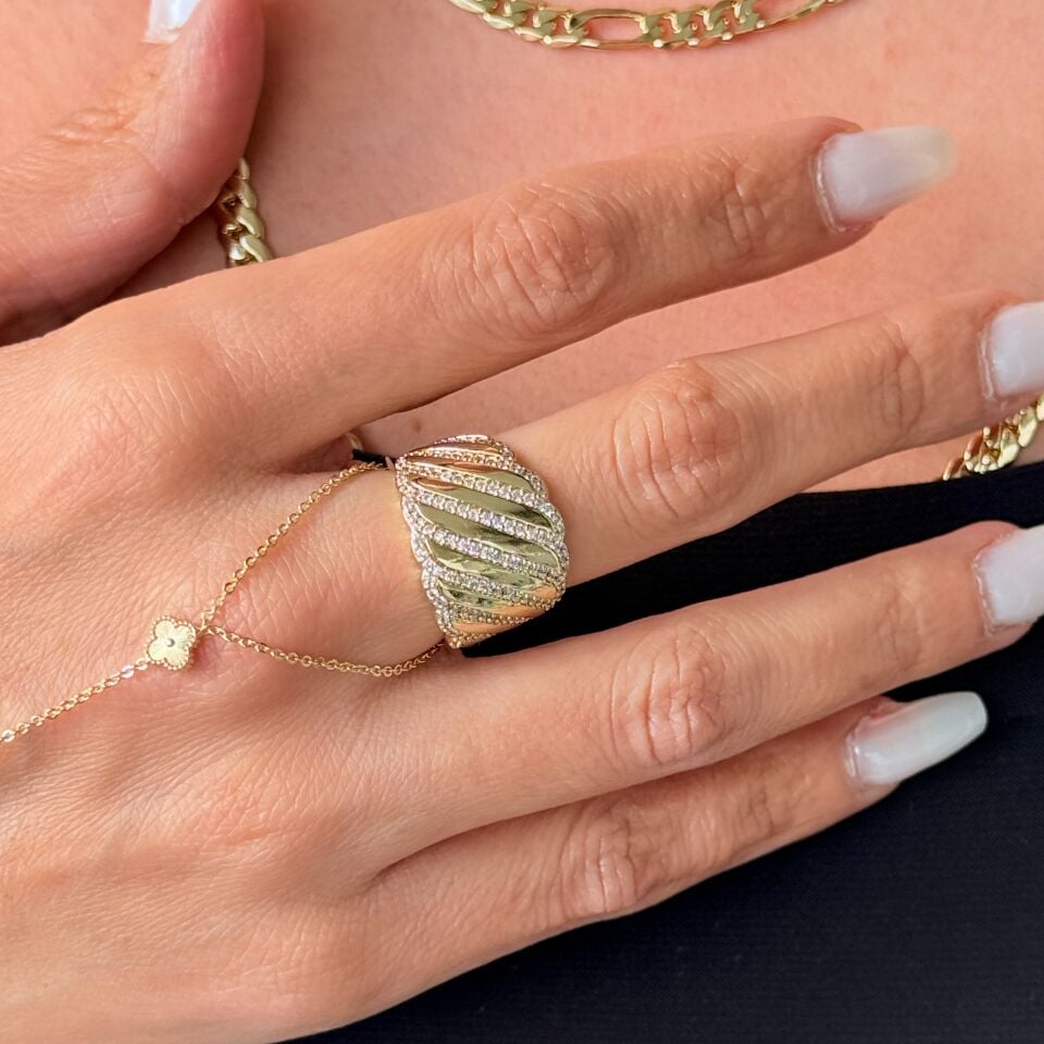 Royal Zirkon Taşlı Vip Xuping Yüzük Gold