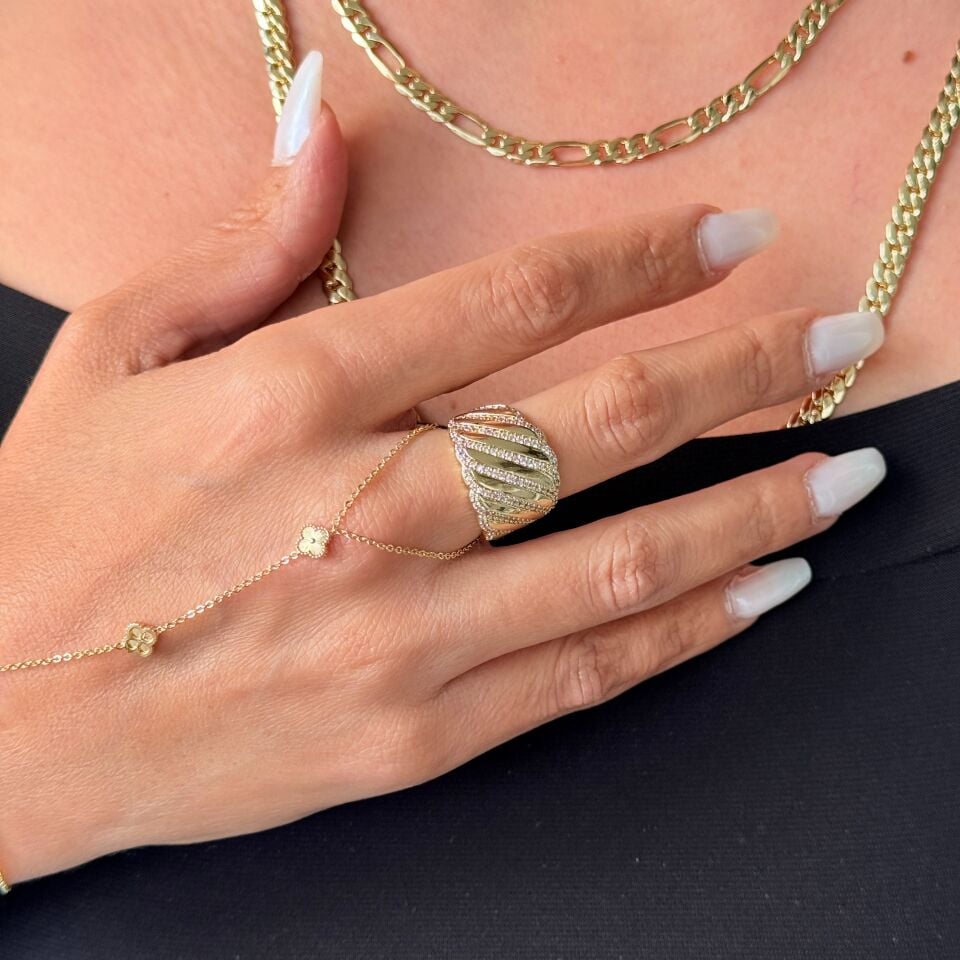 Royal Zirkon Taşlı Vip Xuping Yüzük Gold