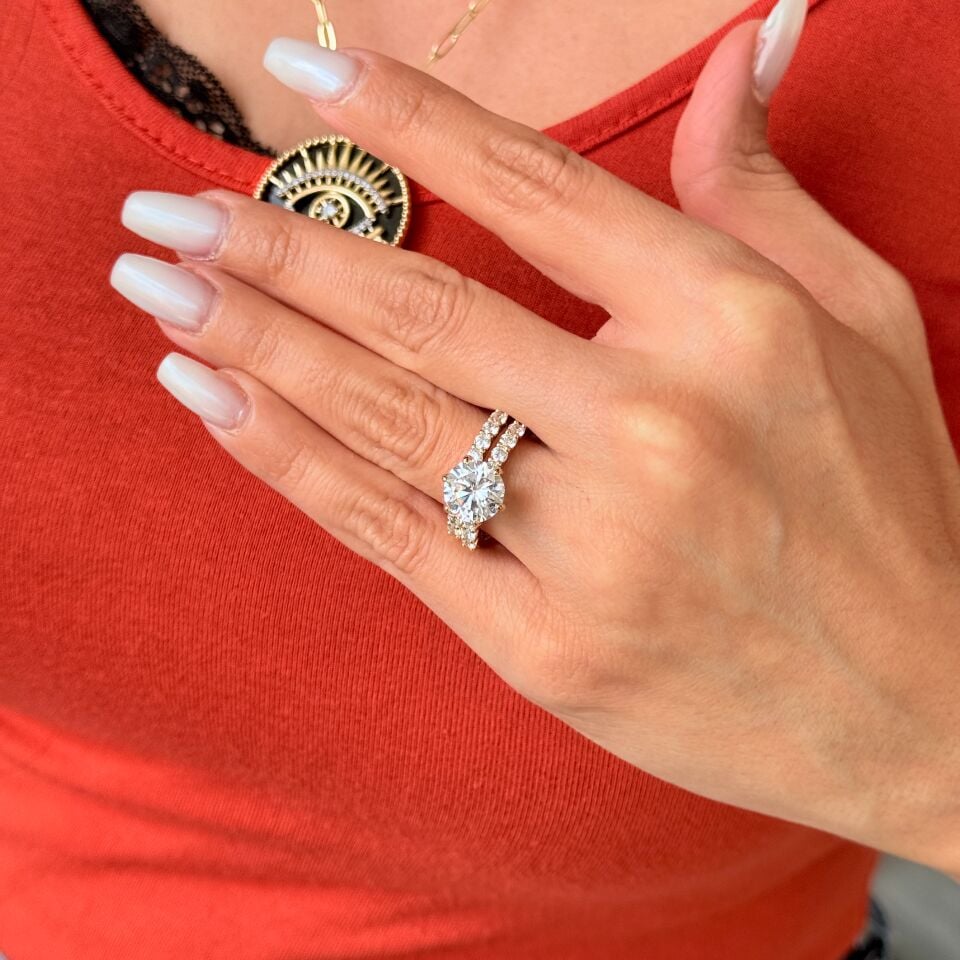 İkili Tektaş Zirkon Taşlı Vip Xuping Yüzük Gold